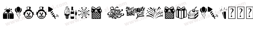 Happy 21st birthday字体转换